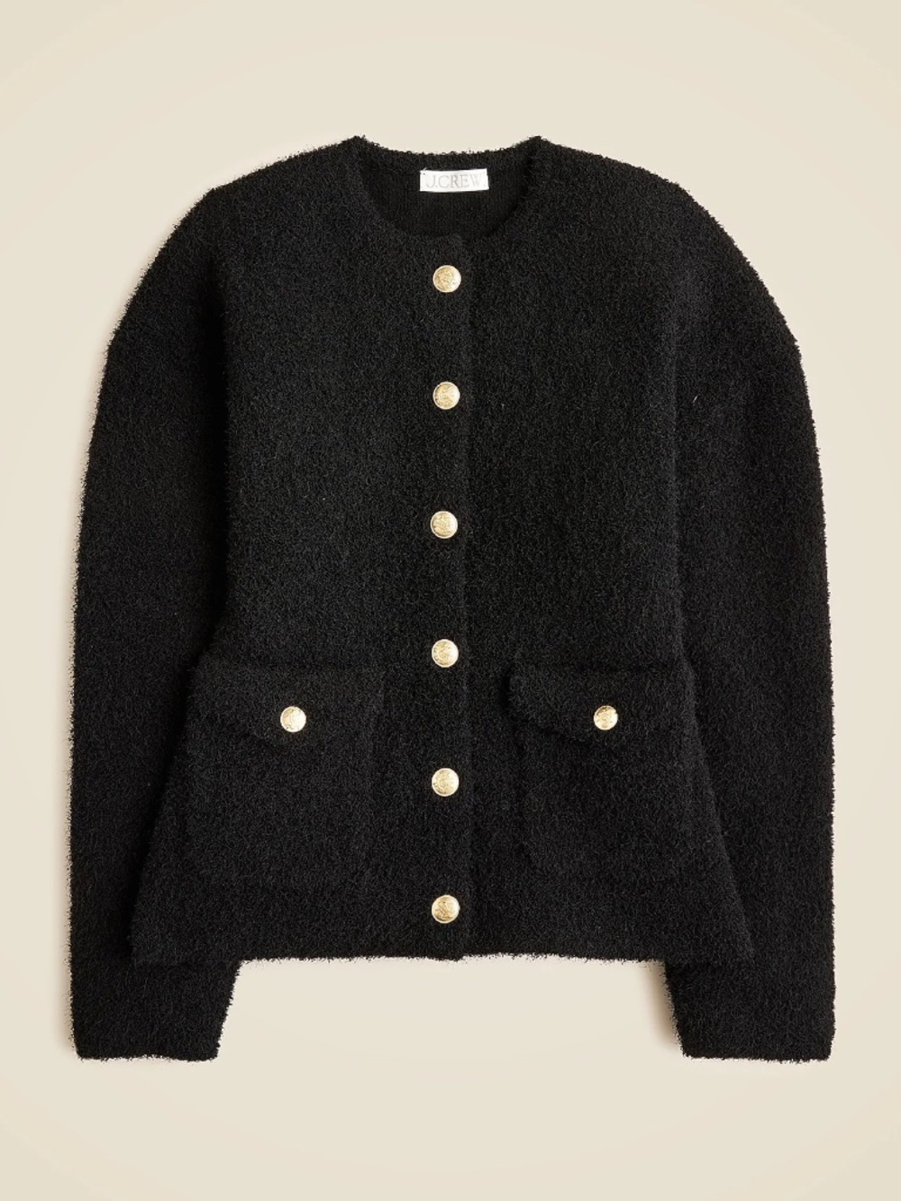 NWT J. Crew Cinched Waist Sweater Jacket Black Sz M
